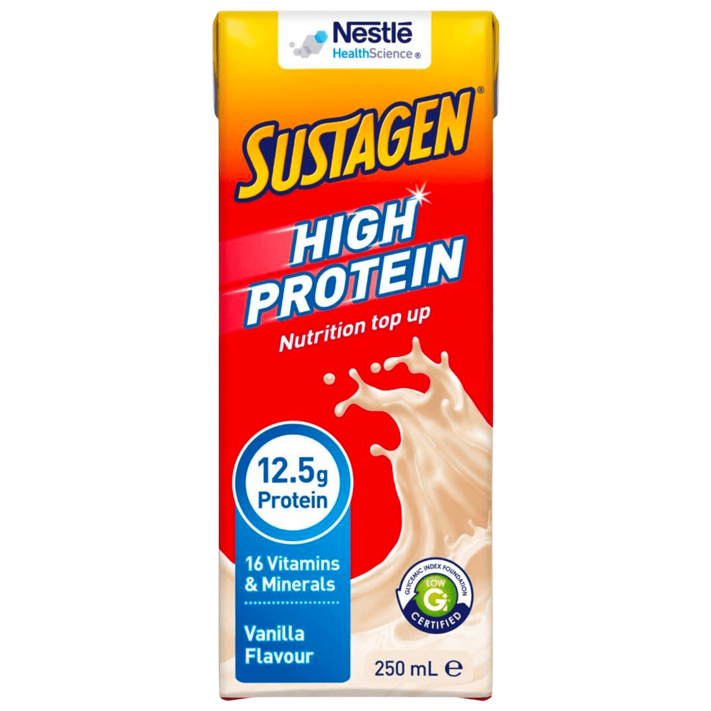 Sustagen High Protein Vanilla 250ml Tetra Pack (1) - First Aid Distributions