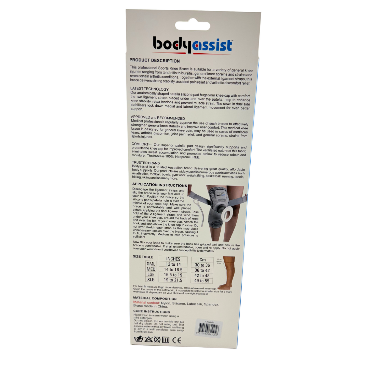Bodyassist Sports Knee with Stability Strap