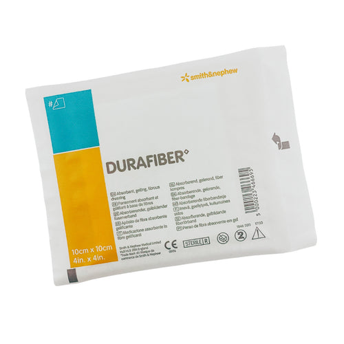 CLEARANCE Durafiber Gelling Fibre Dressing 10cm x 10cm (1)