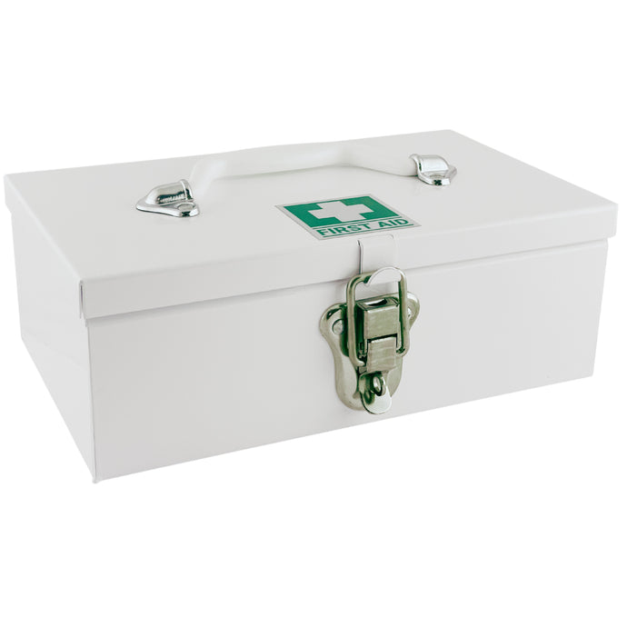 Empty First Aid Small Metal Box - White (1)