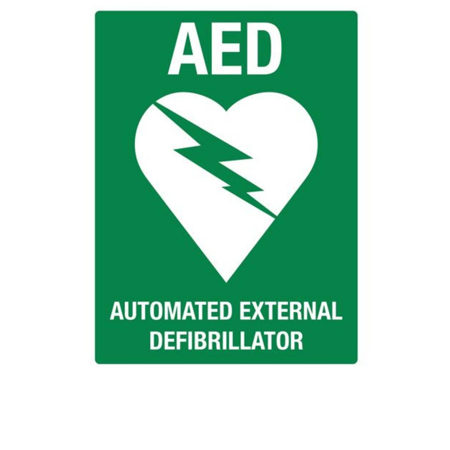 AED Wall Sign Sticker (1) - First Aid Distributions