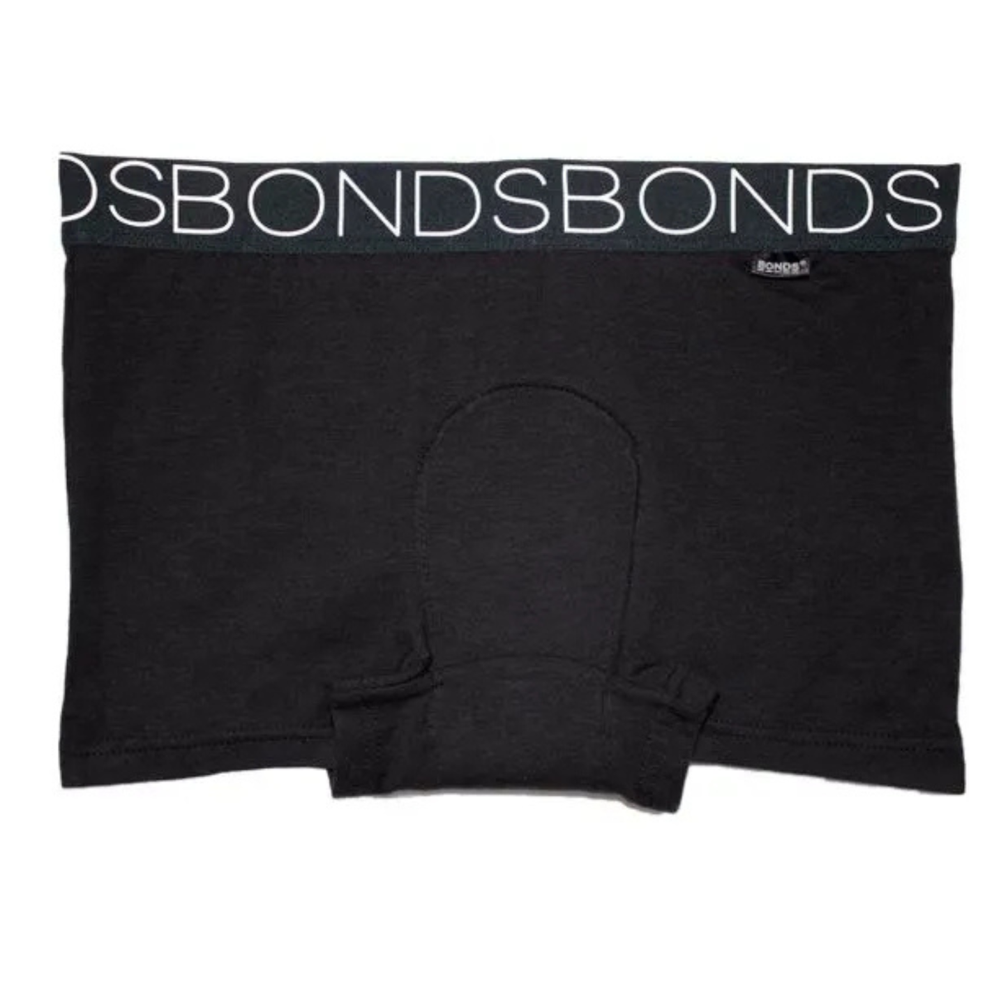 Clearance Bonds Black Boy Leg Brief in size 14-16, incontinence clothing by Night N Day Comfort Minappi displayed on a model.
