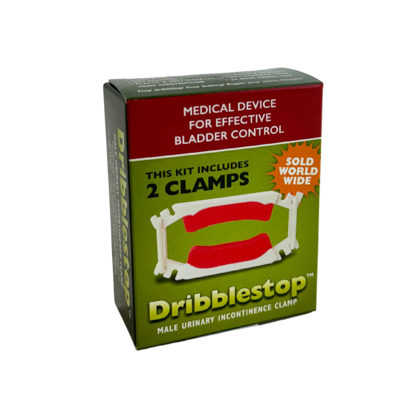 Dribble Stop Male Penile Clamp with Clips Pk 2 - First Aid Distributions