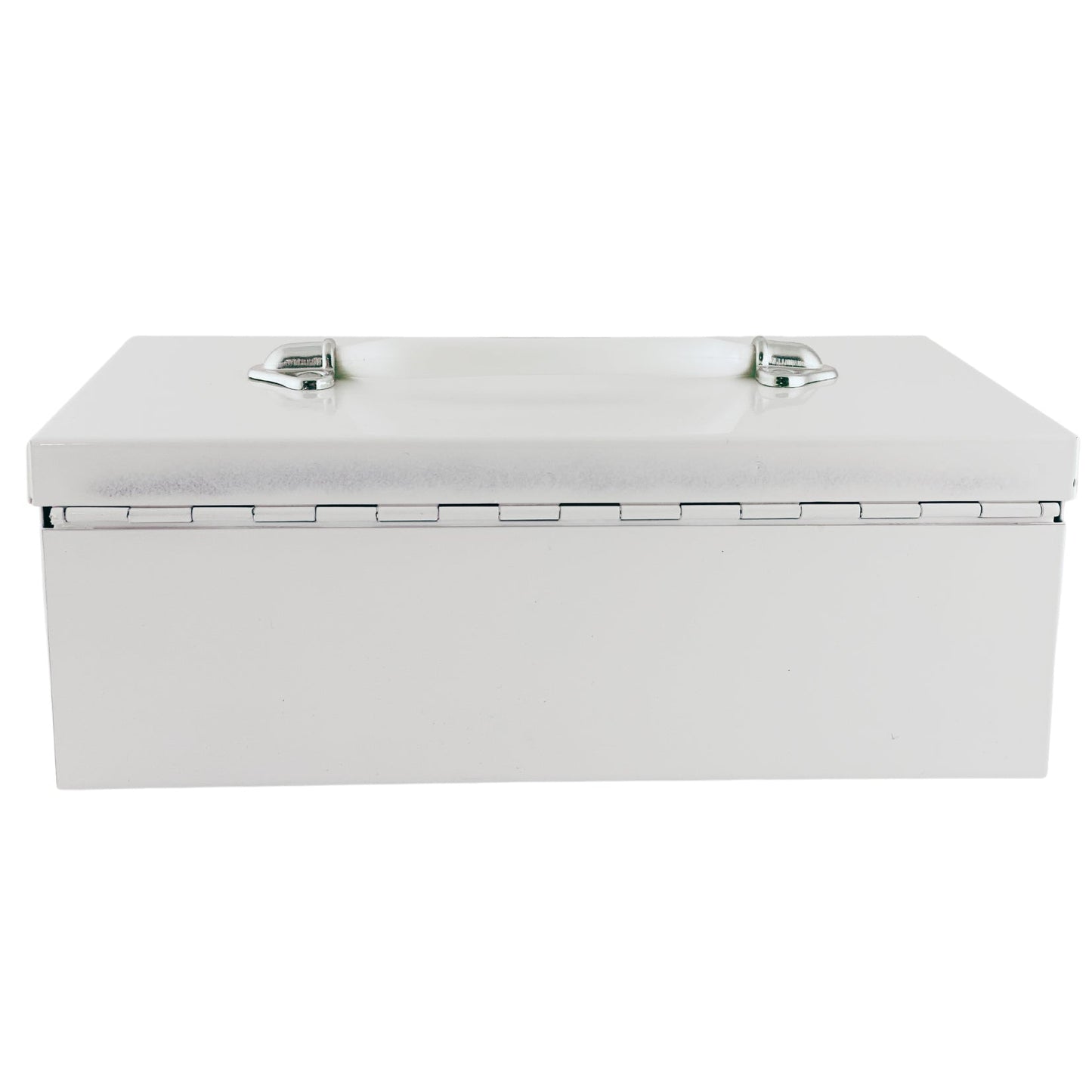 Empty First Aid Small Metal Box - White (1) - First Aid Distributions