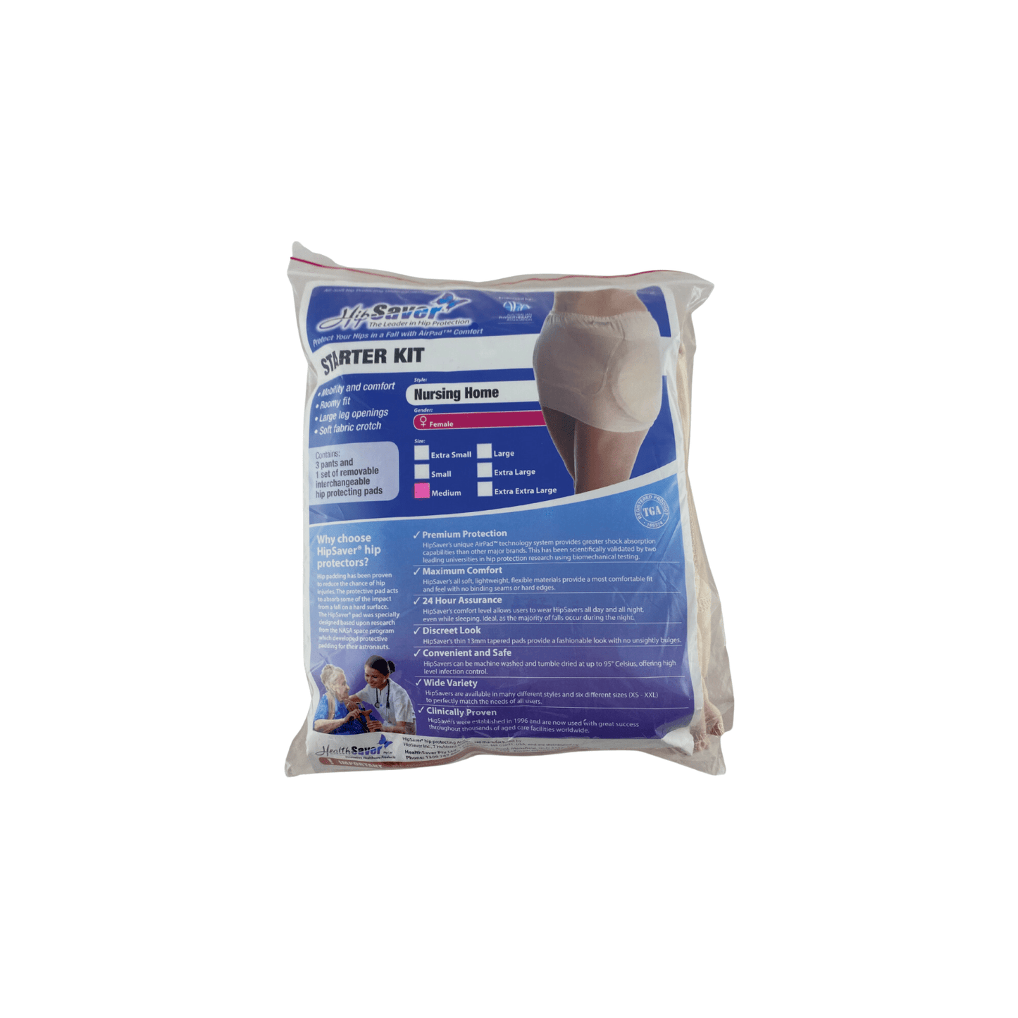 Hipsaver Nursing Home Female Kit - First Aid Distributions