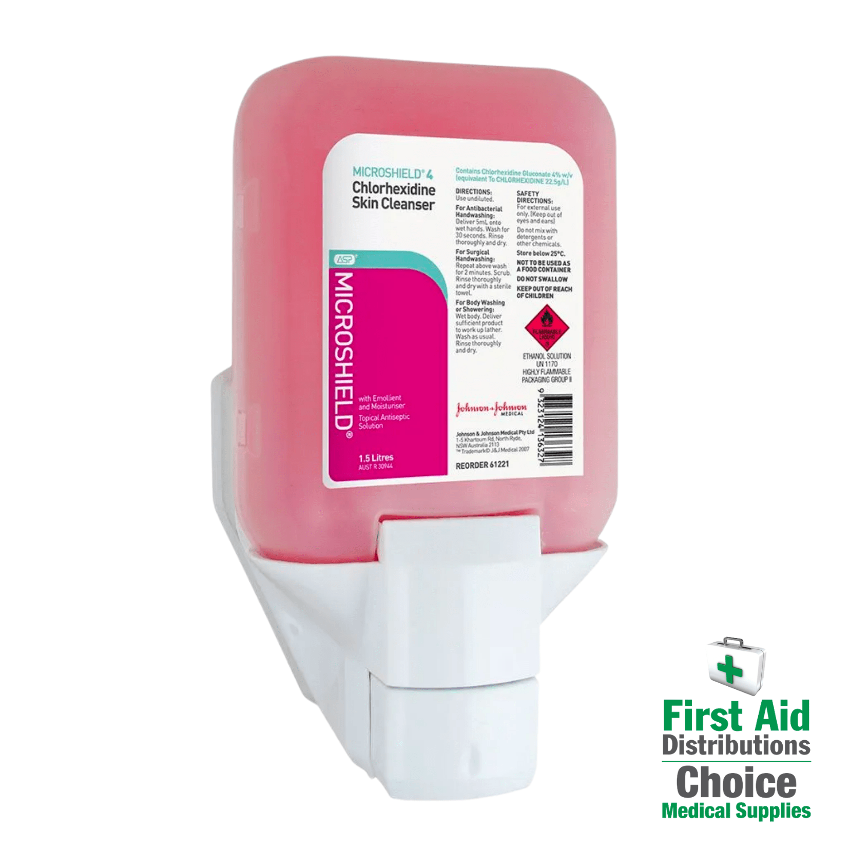Microshield 4 Chlorhexidine Surgical Handwash 1.5L (1) - First Aid Distributions