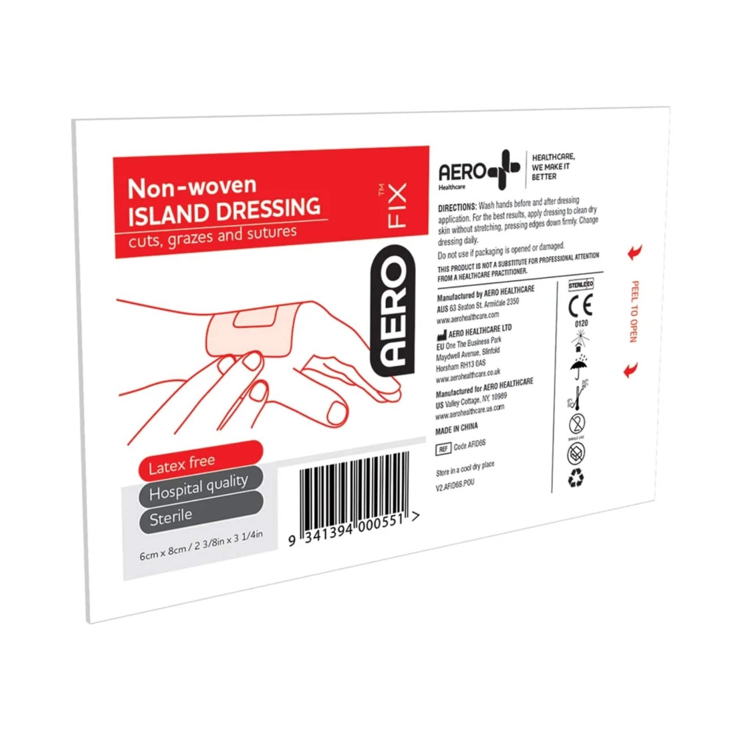 Non Woven Island Dressing 6cm x 8cm - Aero (50) - First Aid Distributions