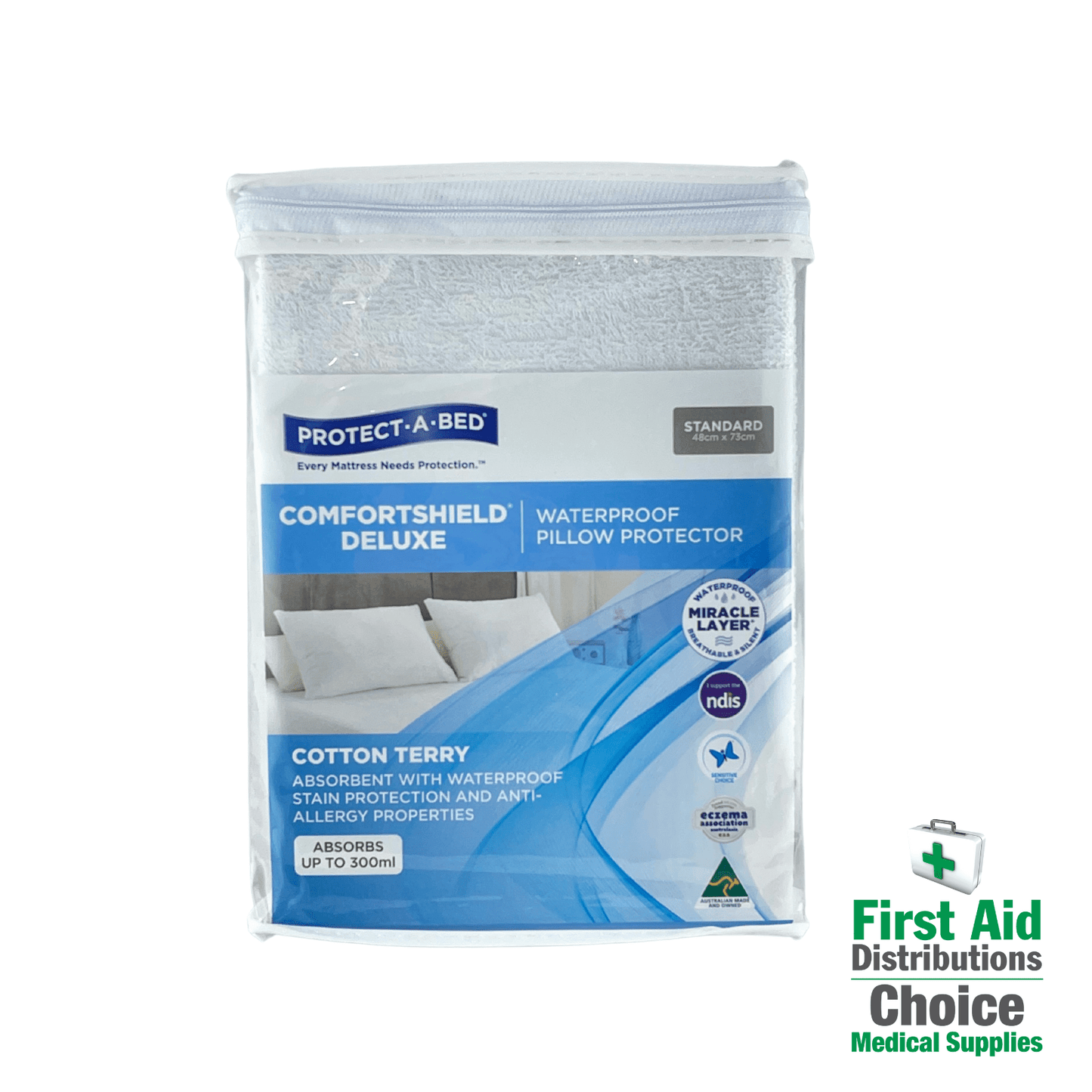 Protect-A-Bed Comfortshield Deluxe Pillow Protector - First Aid Distributions