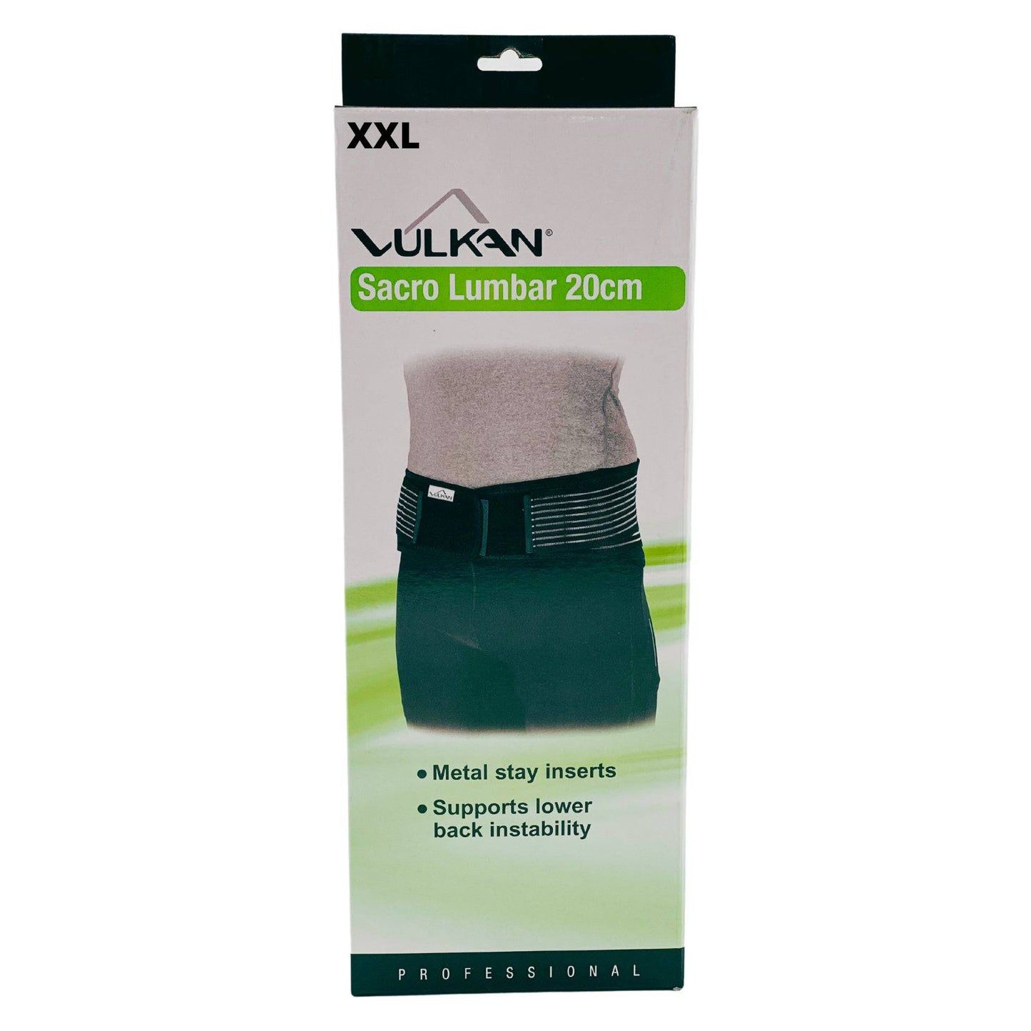 Sacro Lumbar Support 20cm Black- Vulkan (1) - First Aid Distributions