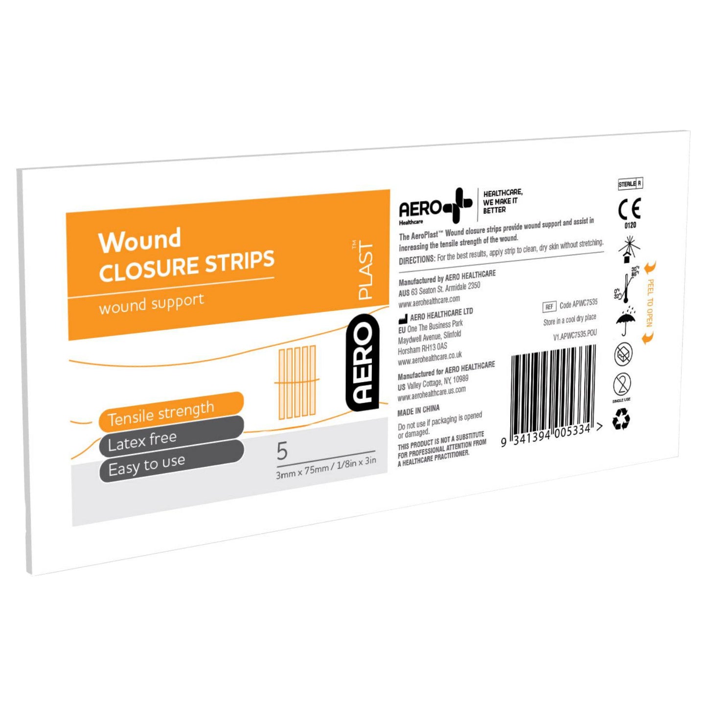 Wound Closure Strips Box 3mm - Aero (50) - First Aid Distributions