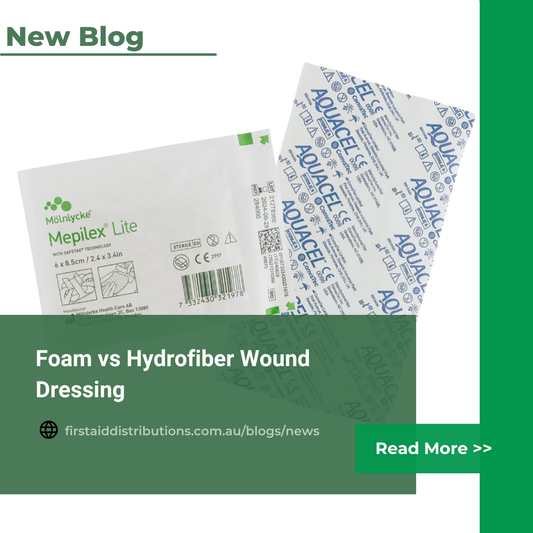 Foam dressing and hydrofiber gelling-fibre dressing side by side