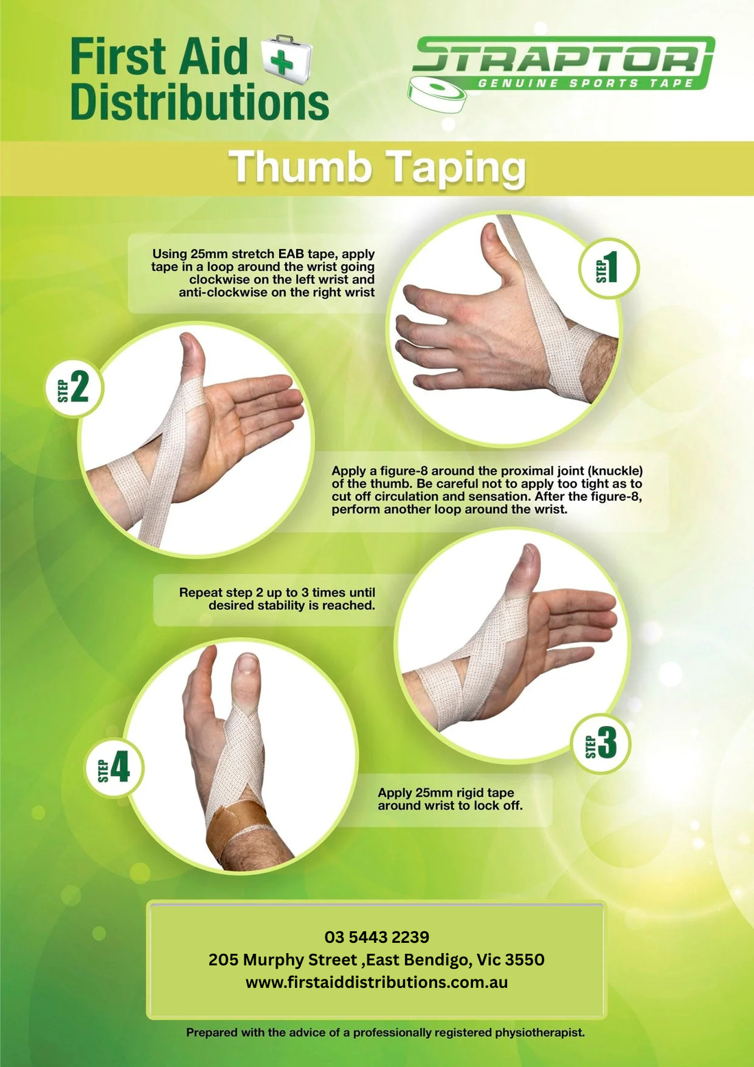 Thumb Strapping Guide Poster