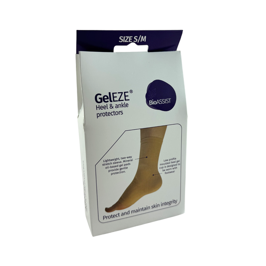 Bioassist GelEZE product image showing a clear gel container with the GelEZE label, used for dental or oral health applications.