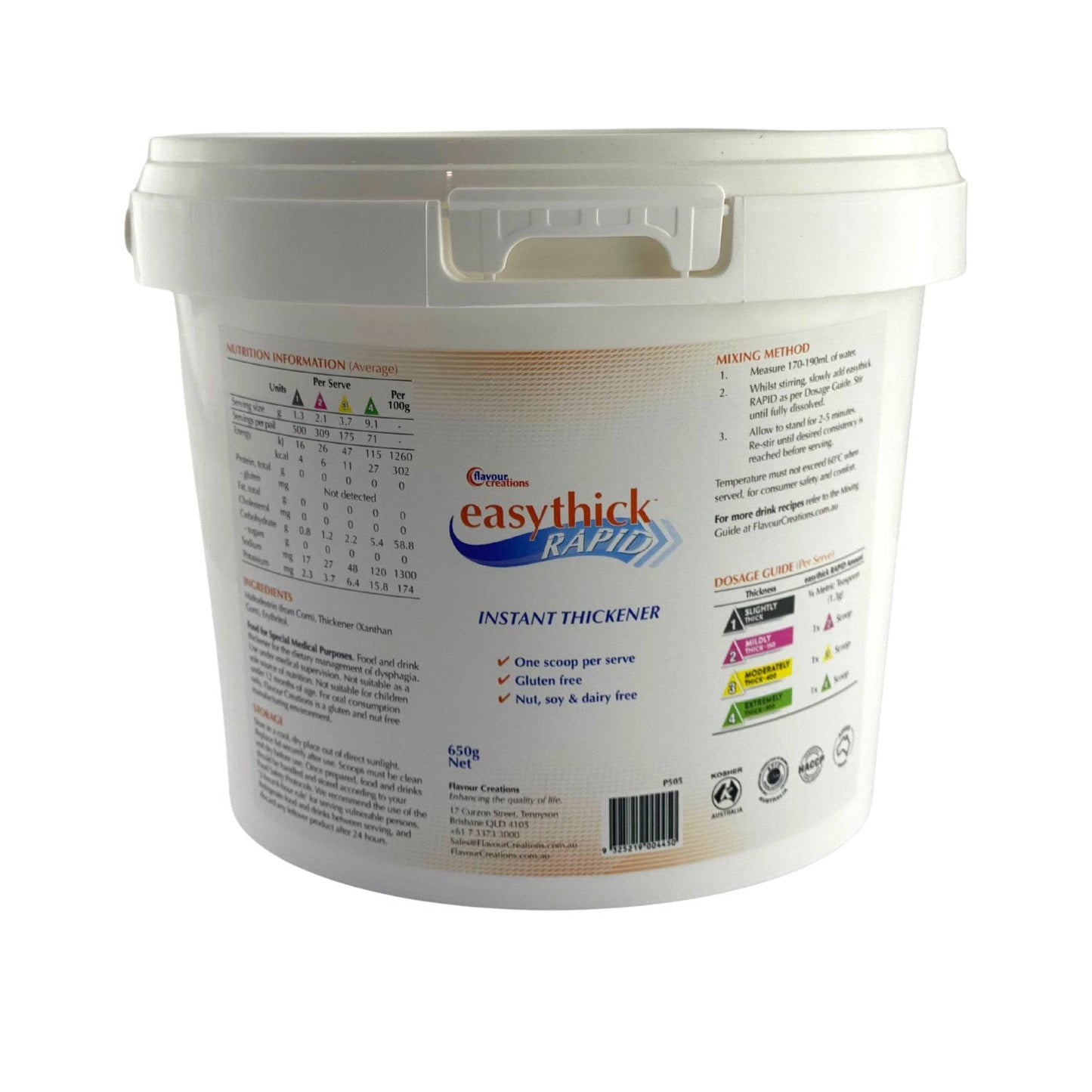 Easy Thick Rapid 650gm - Flavour Creations - First Aid Distributions