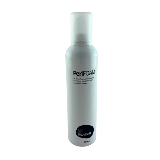 BioAssist PeriFOAM medical foam dressing with flexible, absorbent material for wound protection and healing.