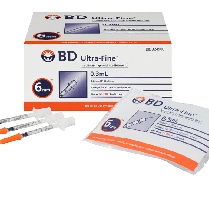 Insulin Syringe 31g / 6mm x 0.3ml Box (100)