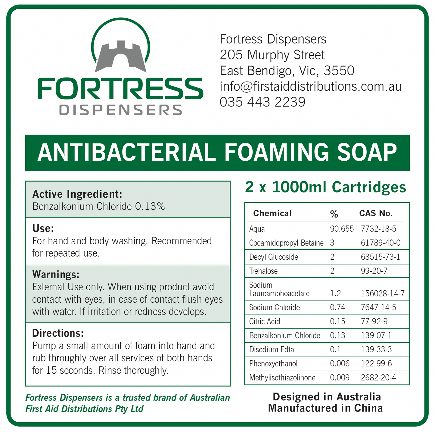 Fortress Antibacterial Foam Soap