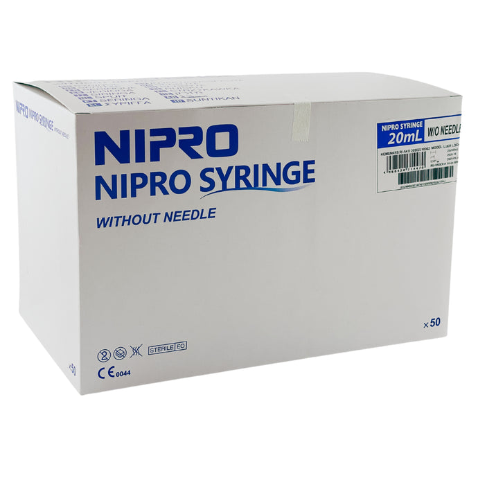 Nipro Syringe Luer Lock 20ml (50)