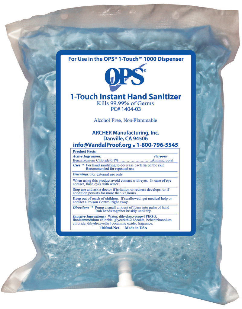 OPS Instant Hand Sanitiser Alcohol Free 2 x 1 litre