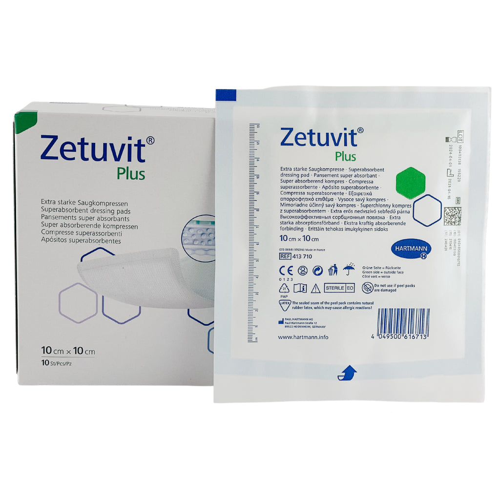 Zetuvit Plus Wound Dressing 10cm x 10cm Box (10)