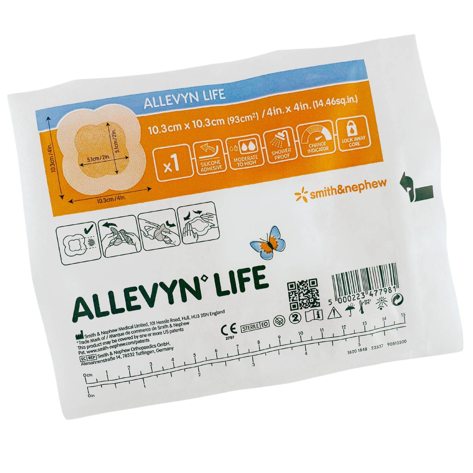 Allevyn Life Wound Dressing (1) - 10.3cm x 10.3cm | First Aid Distributions Allevyn Life Wound Dressing (1) - 10.3cm x 10.3cm | First Aid Distributions