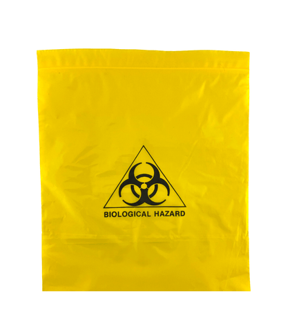 Biological Hazard Bag Yellow 25cm x 30cm (1) - First Aid Distributions