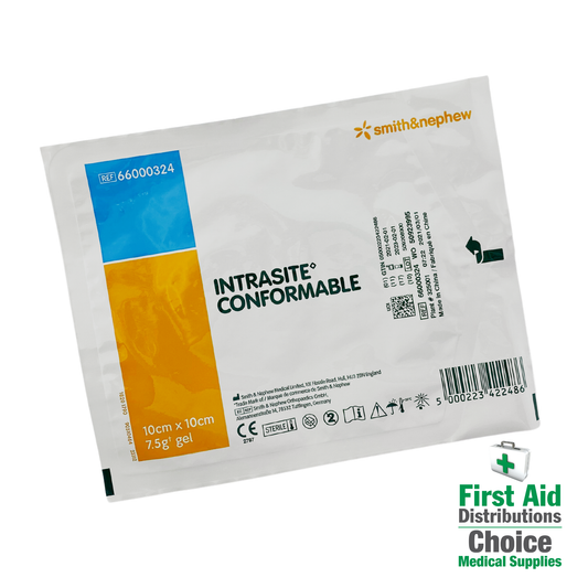 Smith & Nephew Intrasite Conformable Dressing, 10cm x 10cm, flexible wound dressing shown in the image