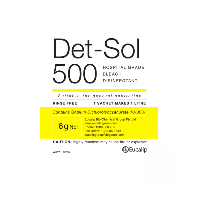 Det-Sol 500 Hospital Grade Disinfectant Sachet 6g (1)