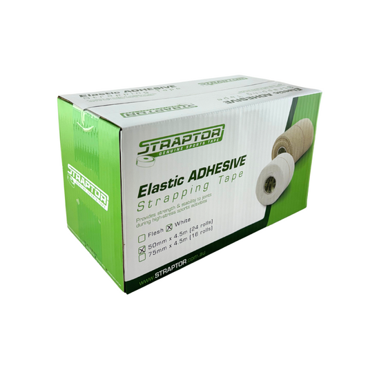 Elastic Adhesive Bandage White 50mm x 4.5m - Straptor (24) - First Aid Distributions