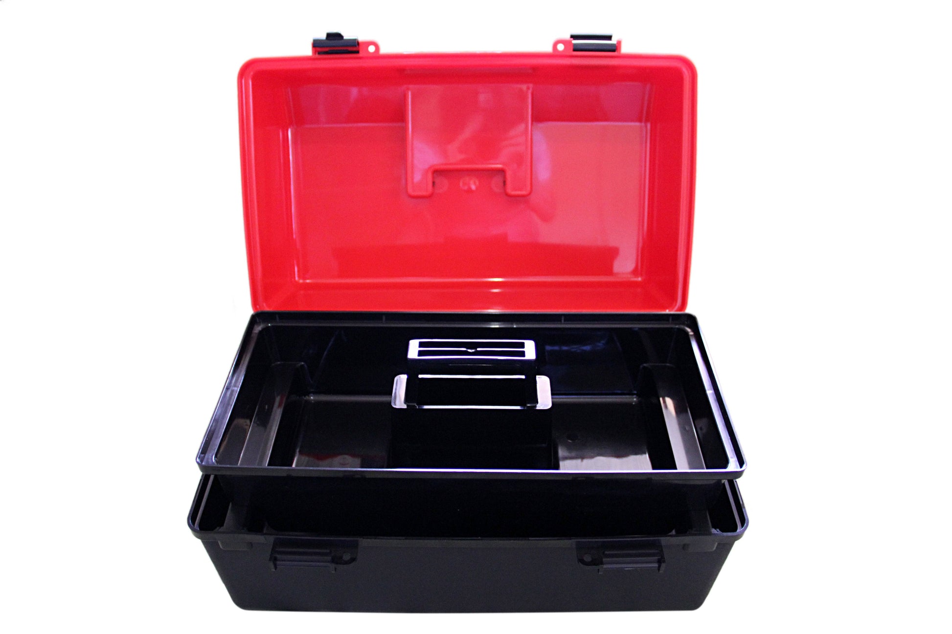 Empty First Aid Box Large - Red & Black 1 Tray (1) - First Aid Distributions