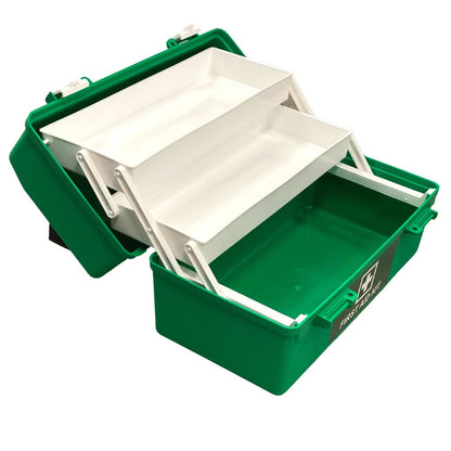 Empty First Aid Box Medium - Green 2 Tray (1) - First Aid Distributions