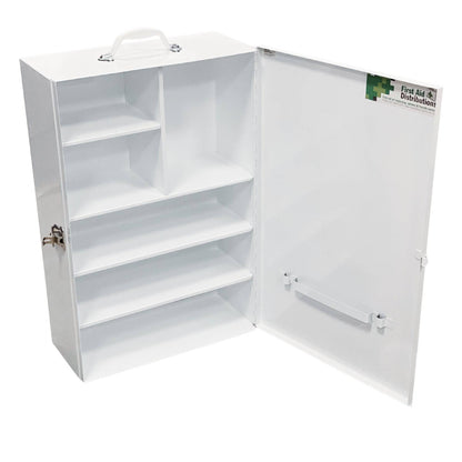Empty First Aid Metal Cabinet Large - White (1) - First Aid Distributions
