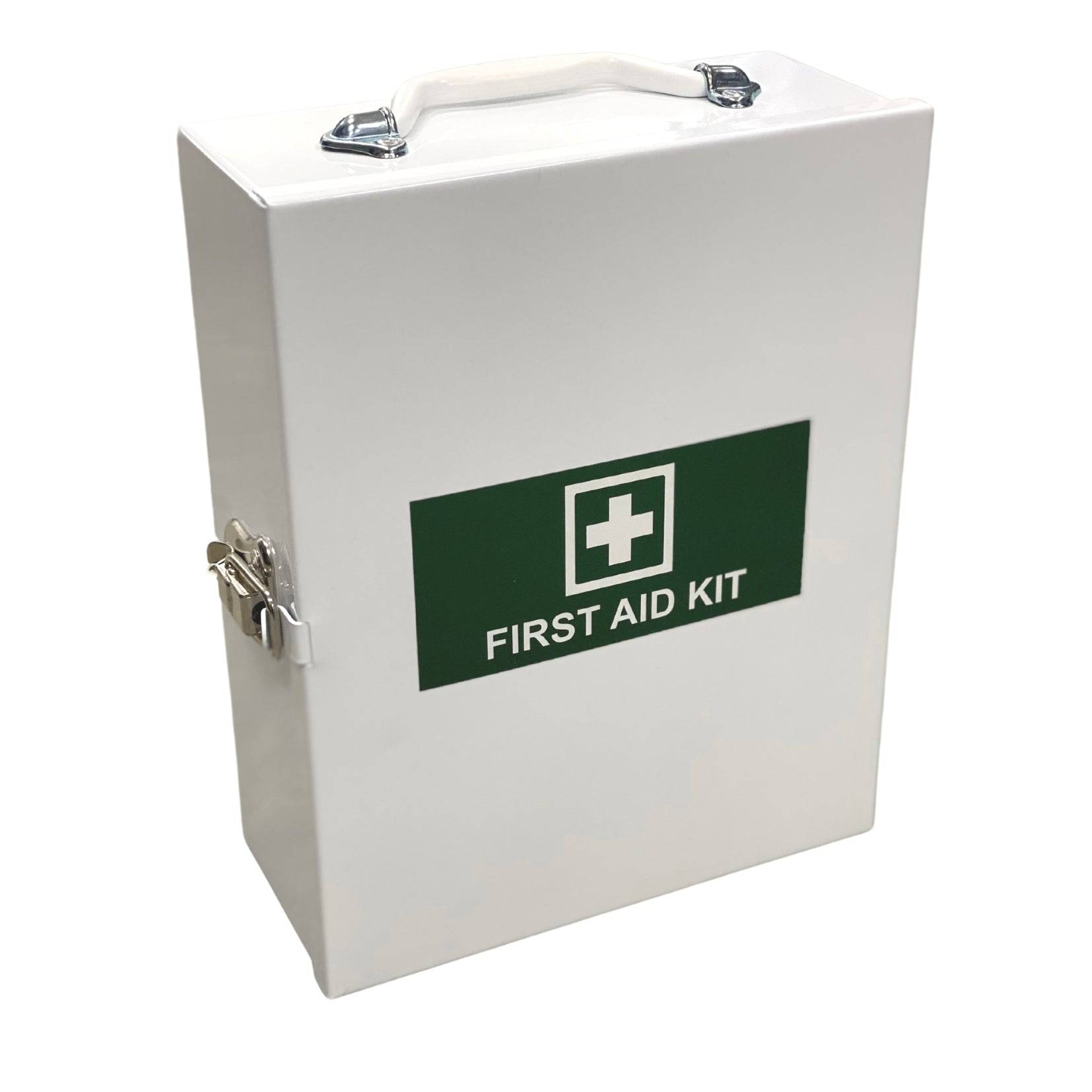 Empty First Aid Metal Cabinet Small - White (1) - First Aid Distributions