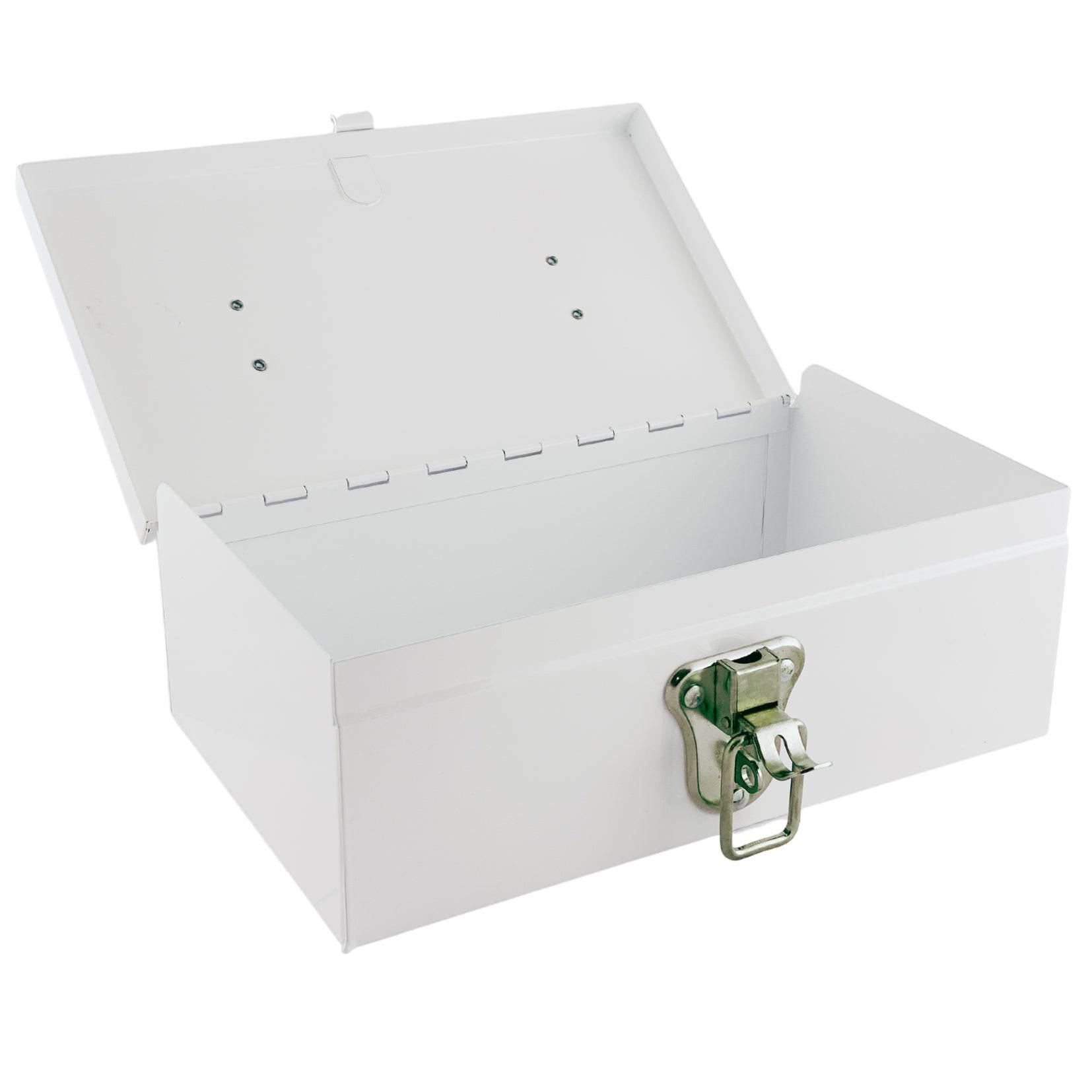 Empty First Aid Small Metal Box - White (1) - First Aid Distributions