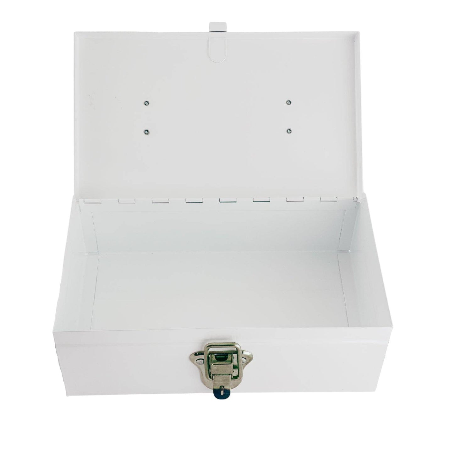Empty First Aid Small Metal Box - White (1) - First Aid Distributions