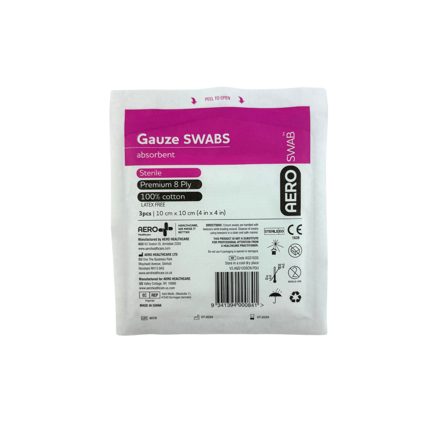 Gauze Swabs - Aero (3) - First Aid Distributions