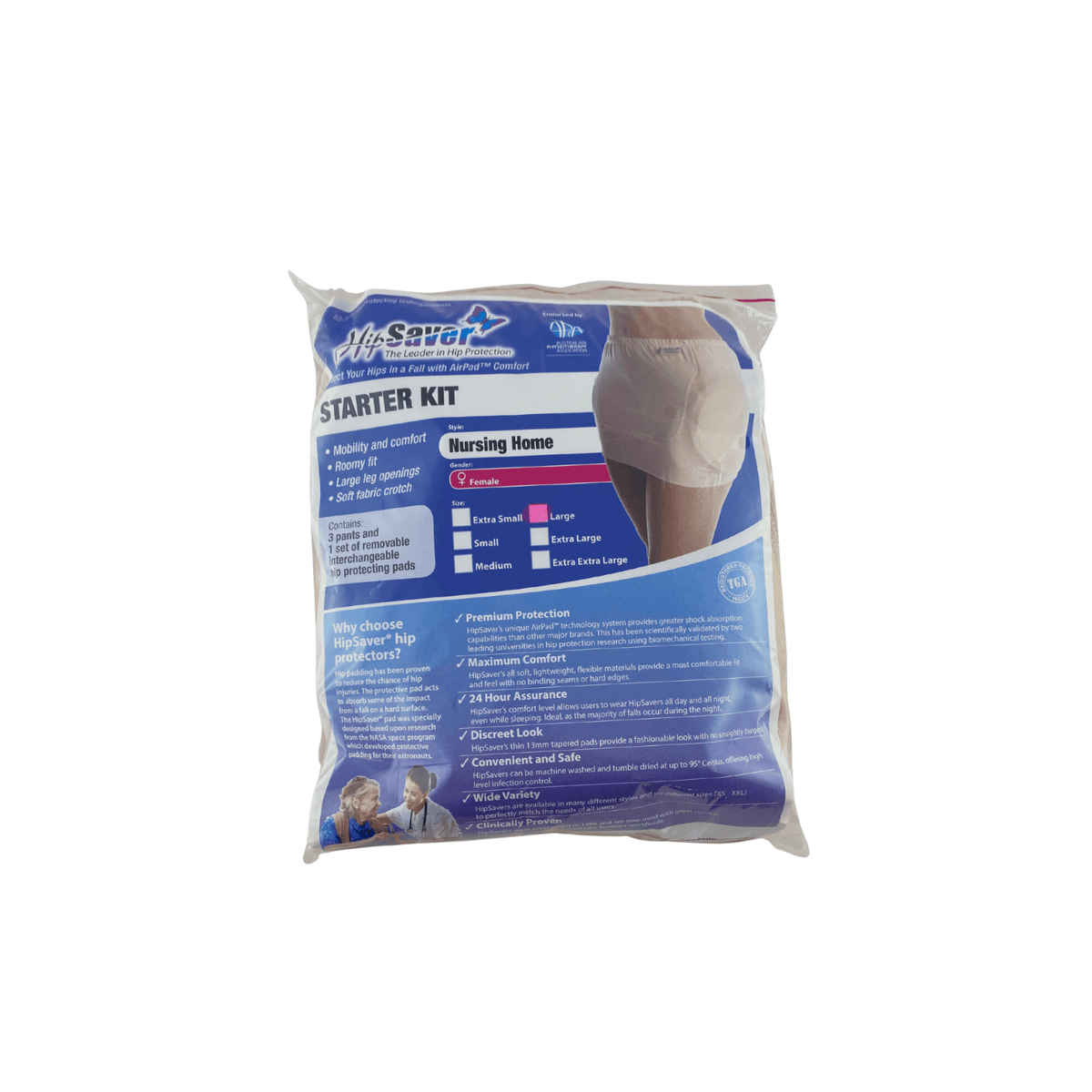 Hipsaver Nursing Home Female  Kit - First Aid Distributions