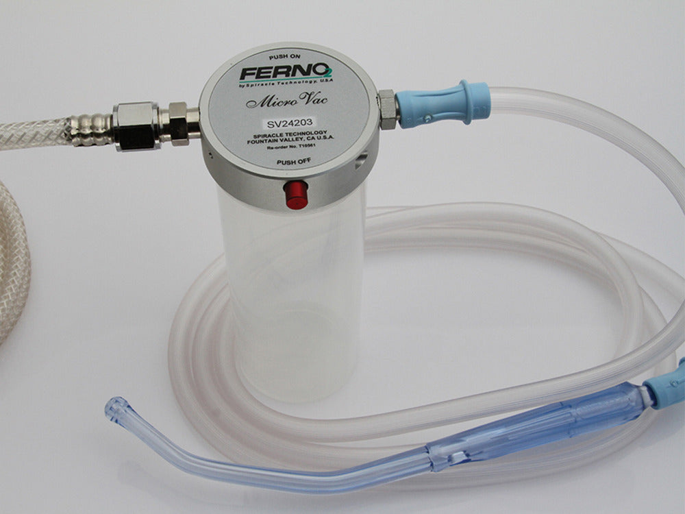 Ferno Oxy Powered Suction Unit aspirator with oxygen connection and control panel for medical emergency use