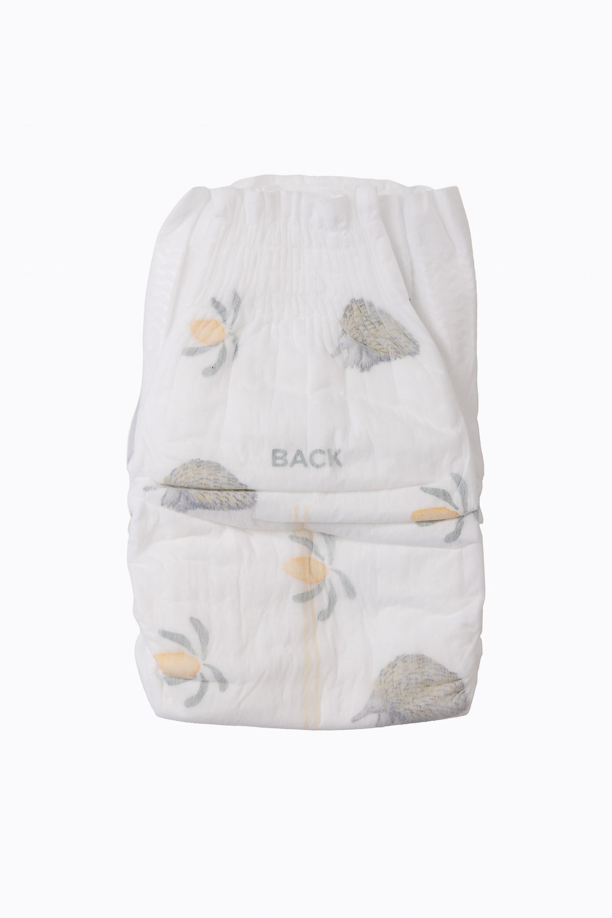 Little Puggles Size 3 nappy, back view showing refastenable tabs