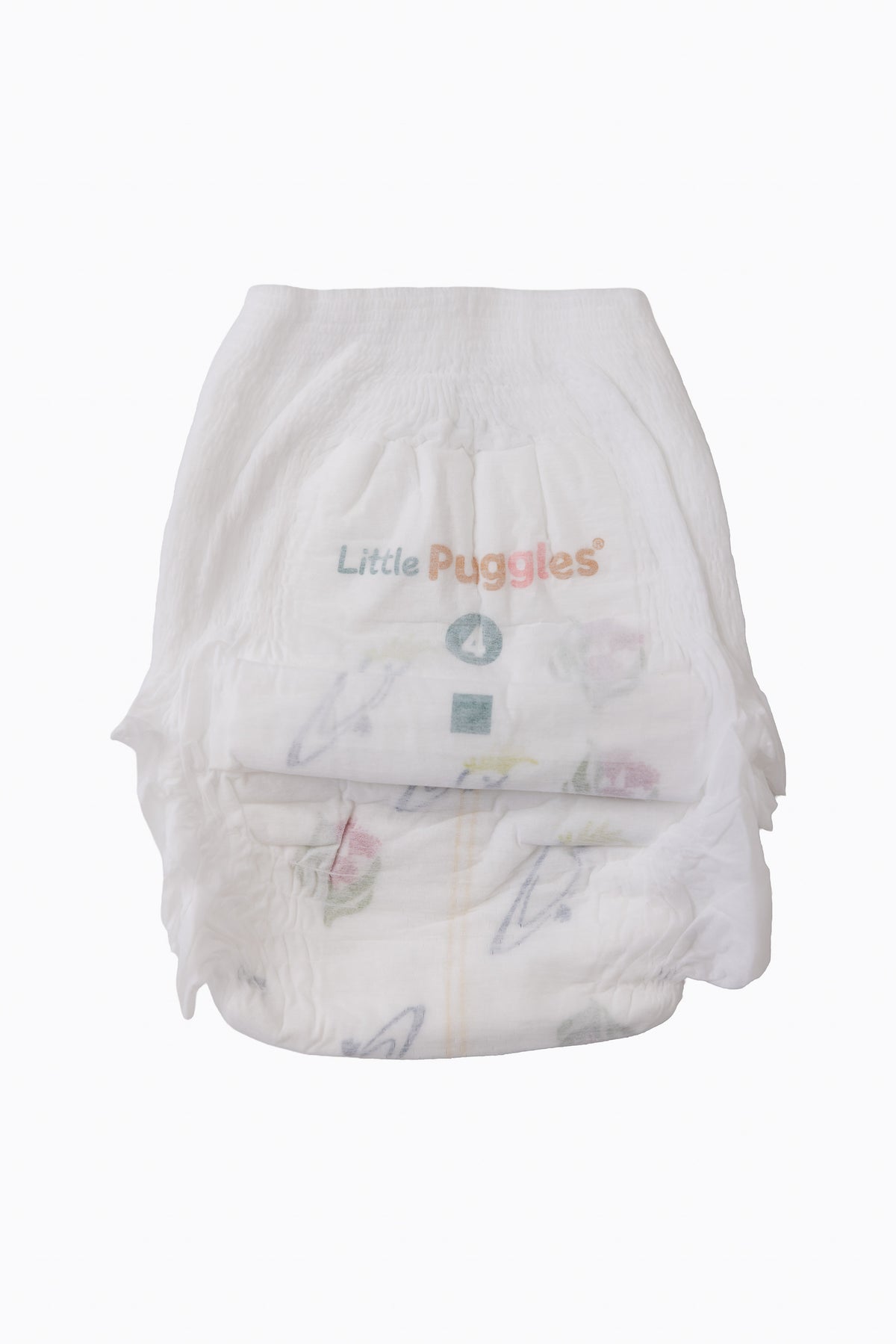 Little Puggles Size 4 nappy pant, front, with Cockatoo and Flowering Gum artwork