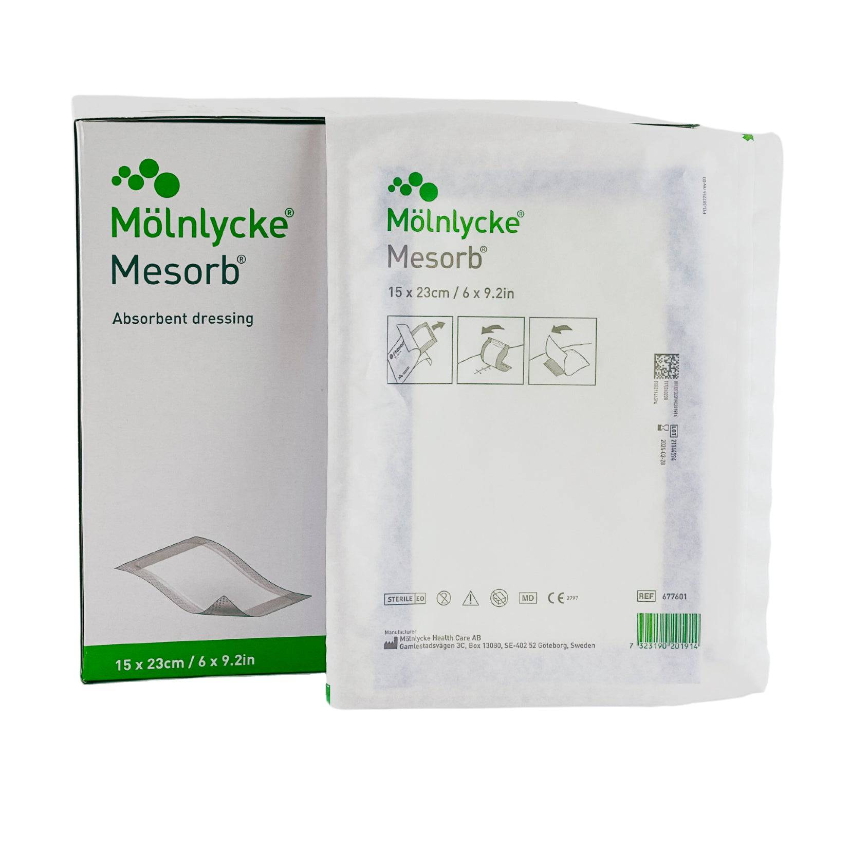 Mesorb Types Mesorb Wound Dressing 15cm x 23cm Box (50) – First Aid Distributions
