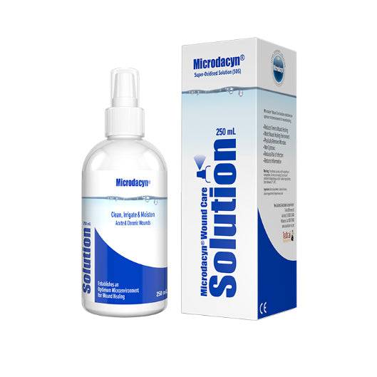 TeArai Biofarma Microdacyn wound care solution in a 120ml bottle, used for wound cleaning and healing.