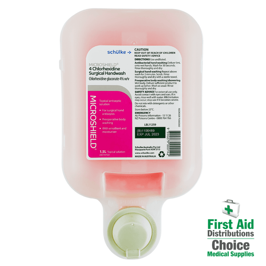 Microshield 4 Chlorhexidine Surgical Handwash 1.5L (1) - First Aid Distributions