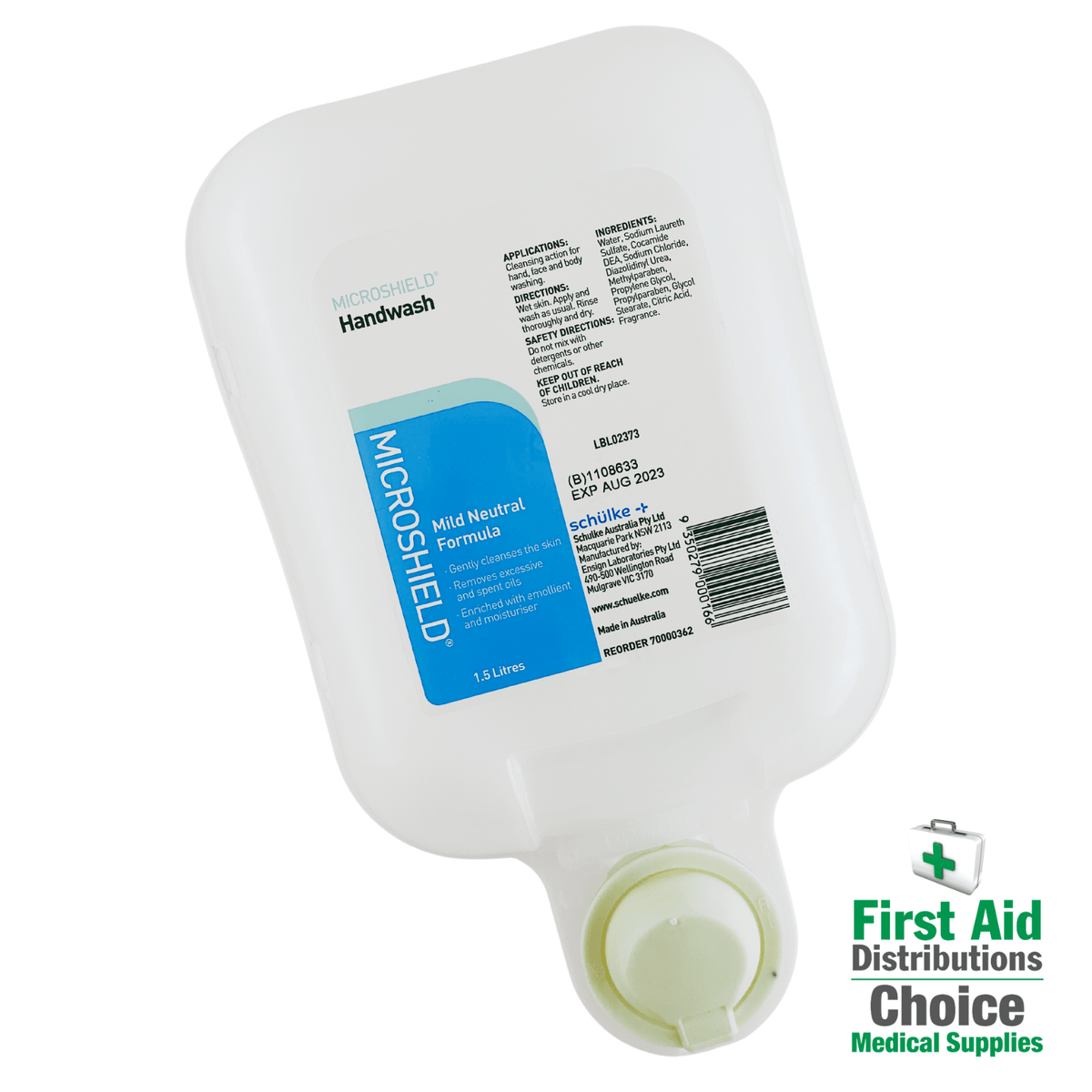 Microshield Liquid Microshield Handwash 1.5L (1) | First Aid Distributions