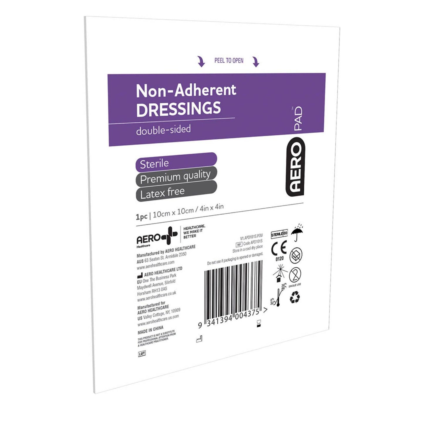 Non Adherent Dressing 10cm x 10cm - Aero (50) - First Aid Distributions