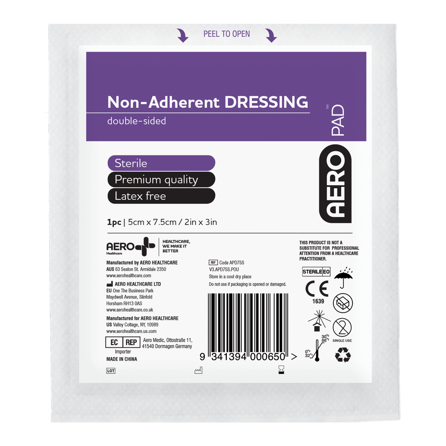 Non Adherent Dressing 5cm x 7.5cm - Aero (50) - First Aid Distributions