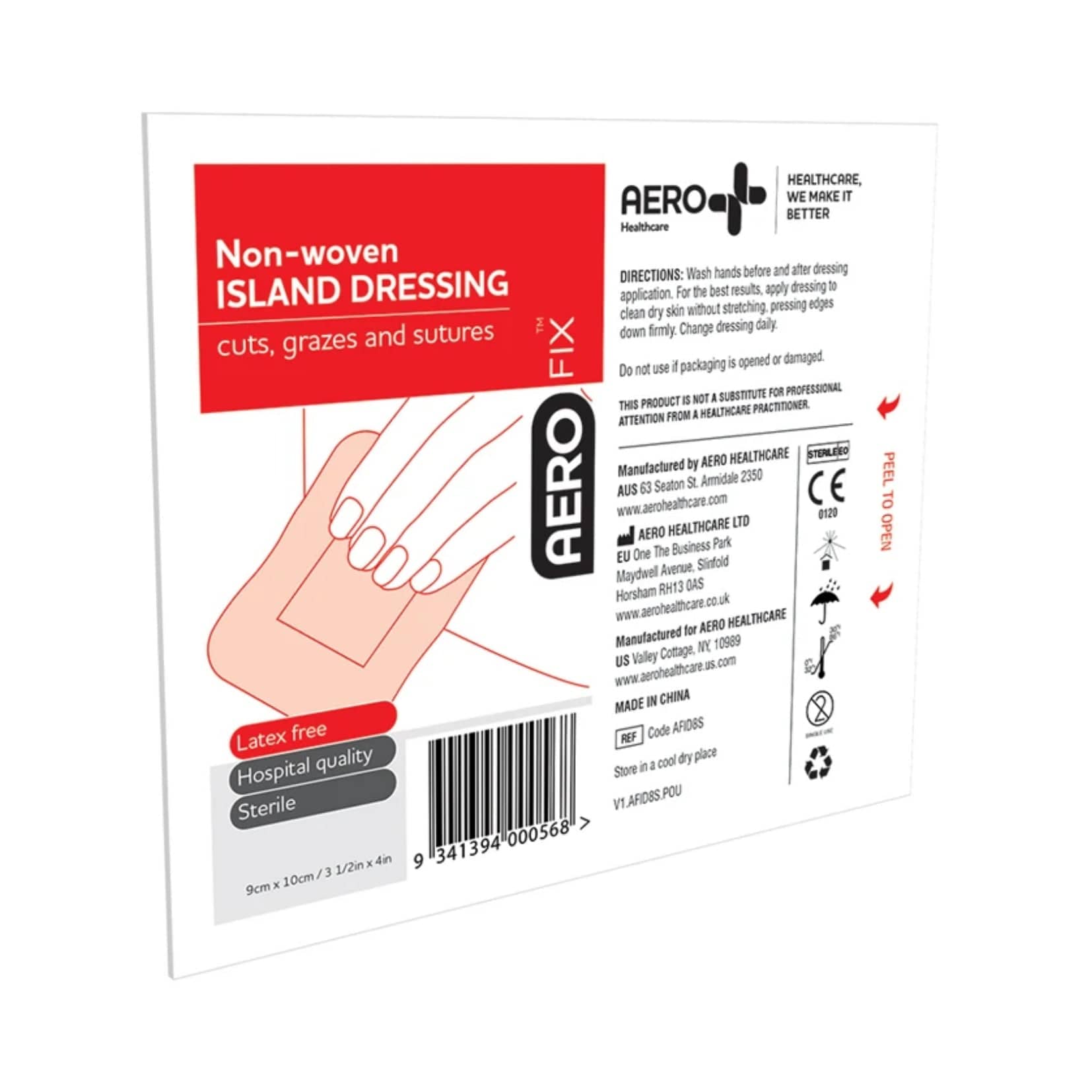 Non Woven Island Dressing 9cm x 10cm - Aero (50) - First Aid Distributions