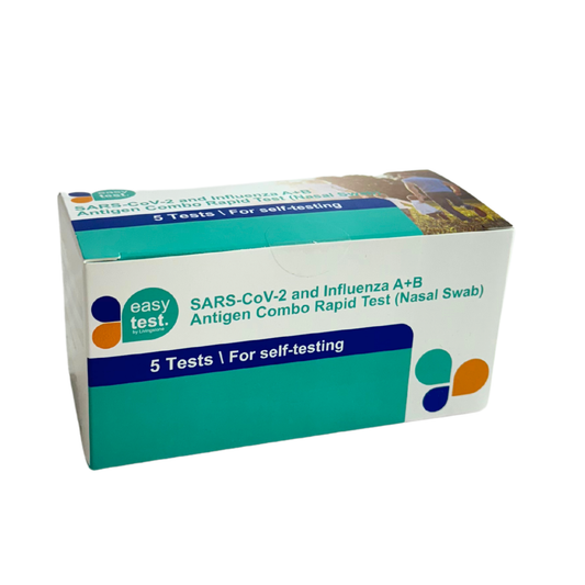 SARS - CoV2 and Influenza A +B Antigen Combo Rapid Test (Nasal ) Pk 5
