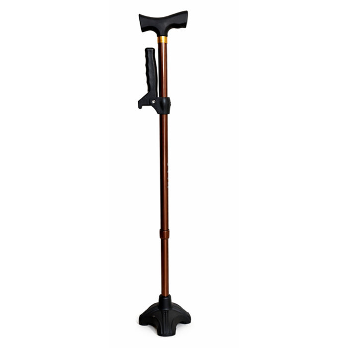 Bronze Days Sit to Stand Assist T-Handle walking stick with lever from Performance Health, designed for stability and support.