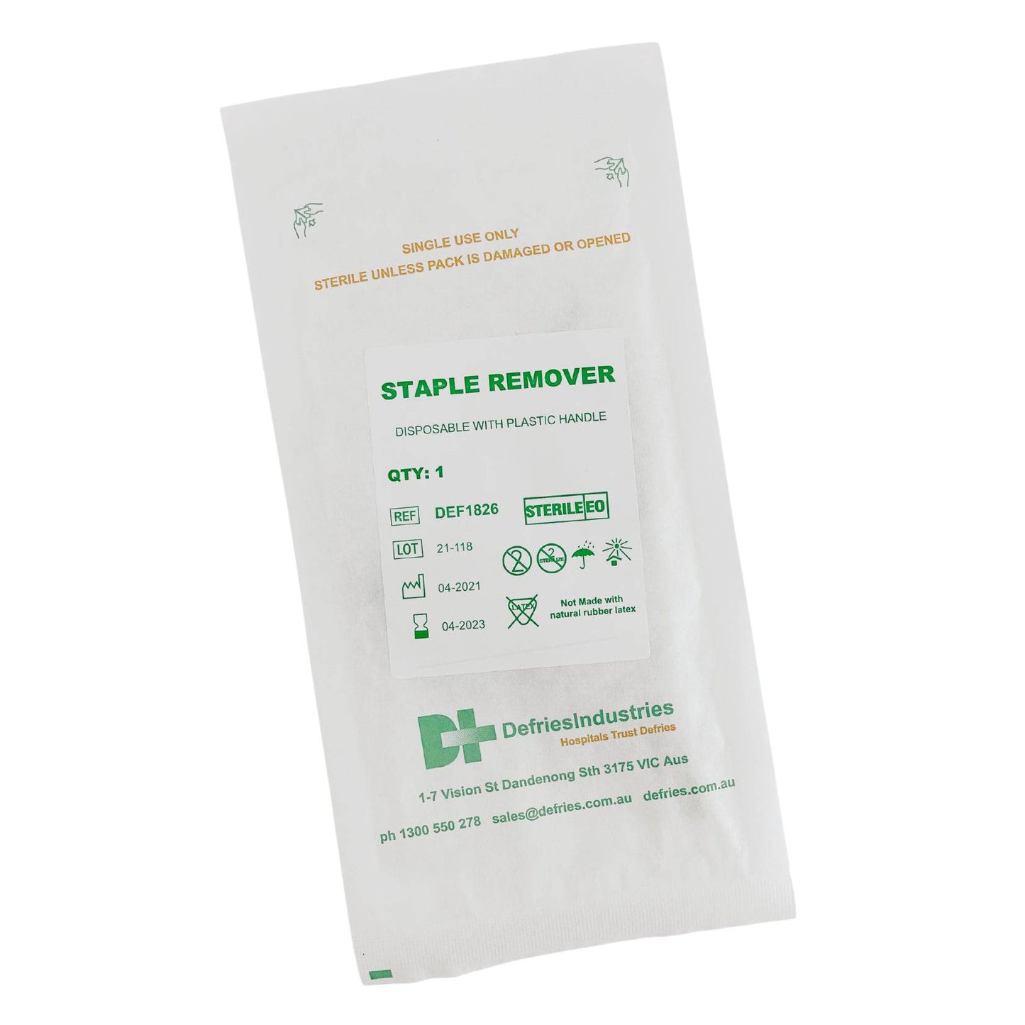Staple Remover Disposable (1) - First Aid Distributions